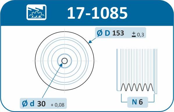 IJS GROUP 17-1085 - Piedziņas skriemelis, Kloķvārpsta adetalas.lv