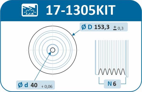 IJS GROUP 17-1305KIT - Piedziņas skriemelis, Kloķvārpsta adetalas.lv