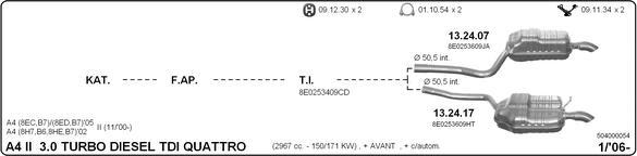 Imasaf 504000054 - Izplūdes gāzu sistēma adetalas.lv