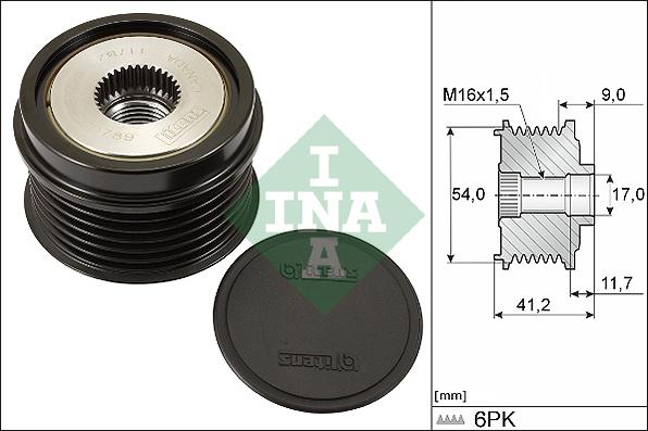 INA 535 0192 10 - Piedziņas skriemelis, Ģenerators adetalas.lv