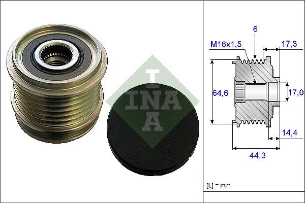 INA 535 0130 10 - Piedziņas skriemelis, Ģenerators adetalas.lv