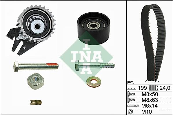 INA 530 0562 10 - Zobsiksnas komplekts adetalas.lv