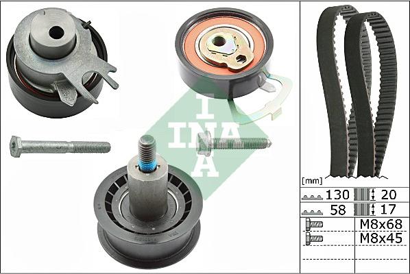 INA 530 0538 10 - Zobsiksnas komplekts adetalas.lv