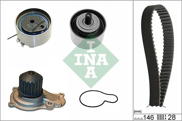 INA 530 0641 30 - Ūdenssūknis + Zobsiksnas komplekts adetalas.lv