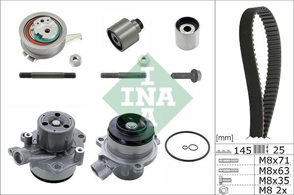 INA 530 0650 32 - Ūdenssūknis + Zobsiksnas komplekts adetalas.lv