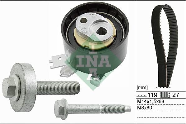 INA 530 0607 10 - Zobsiksnas komplekts adetalas.lv