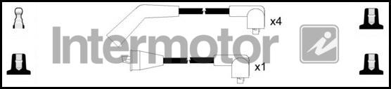 INTERMOTOR 83058 - Augstsprieguma vadu komplekts adetalas.lv