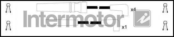 INTERMOTOR 73757 - Augstsprieguma vadu komplekts adetalas.lv