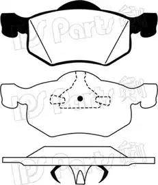 IPS Parts IBD-1322 - Bremžu uzliku kompl., Disku bremzes adetalas.lv