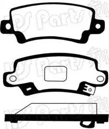 IPS Parts IBR-1257 - Bremžu uzliku kompl., Disku bremzes adetalas.lv