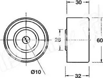 IPS Parts ITB-6410 - Parazīt / Vadrullītis, Zobsiksna adetalas.lv