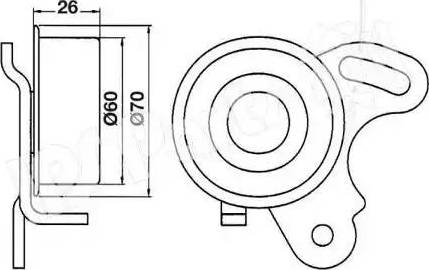 IPS Parts ITB-6503 - Spriegotājrullītis, Gāzu sadales mehānisma piedziņas siksna adetalas.lv