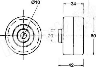 IPS Parts ITB-6121 - Parazīt / Vadrullītis, Zobsiksna adetalas.lv