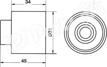 IPS Parts ITB-6710 - Siksnas spriegotājs, Zobsiksna adetalas.lv