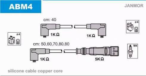 Janmor ABM4 - Augstsprieguma vadu komplekts adetalas.lv