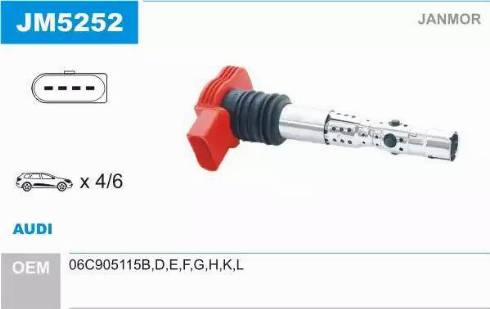 Janmor JM5252 - Aizdedzes spole adetalas.lv