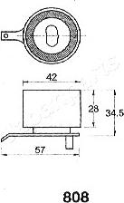 Japanparts BE-808 - Siksnas spriegotājs, Zobsiksna adetalas.lv