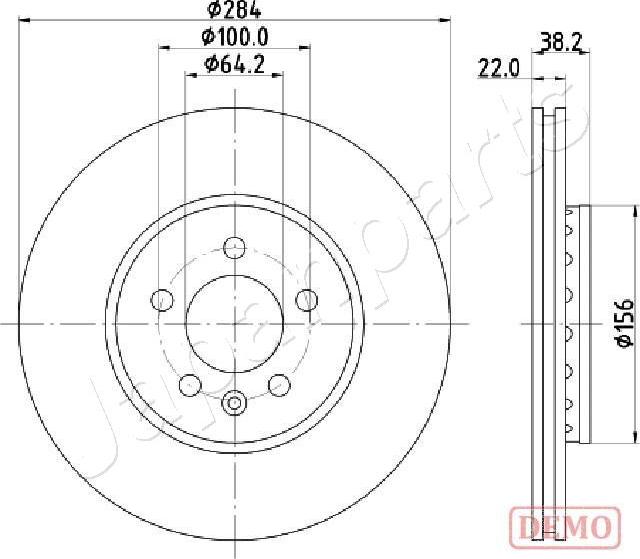 Japanparts DI-442C - Bremžu diski adetalas.lv