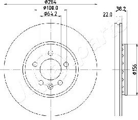 Japanparts DI-442 - Bremžu diski adetalas.lv