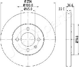 Japanparts DI-0943 - Bremžu diski adetalas.lv