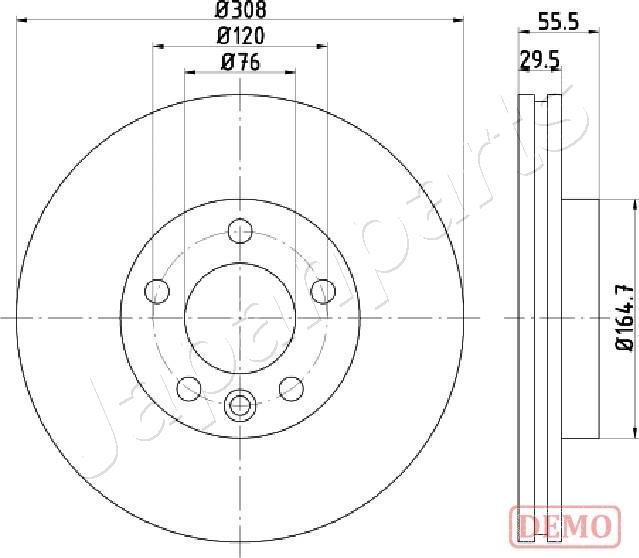 Japanparts DI-0953C - Bremžu diski adetalas.lv