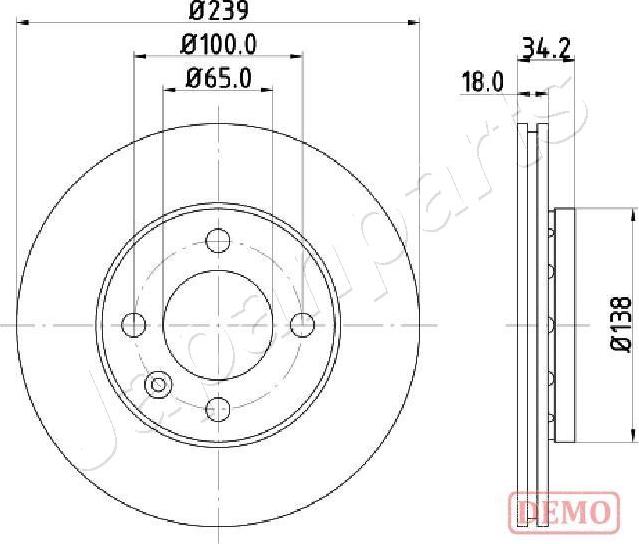 Japanparts DI-0952C - Bremžu diski adetalas.lv