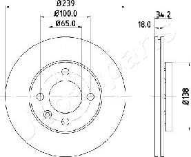 Japanparts DI-0952 - Bremžu diski adetalas.lv