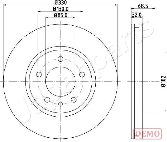 Japanparts DI-0957C - Bremžu diski adetalas.lv