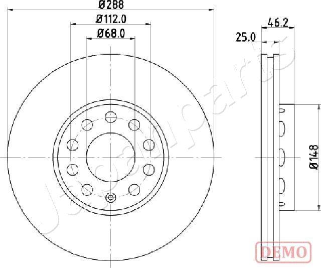 Japanparts DI-0910C - Bremžu diski adetalas.lv