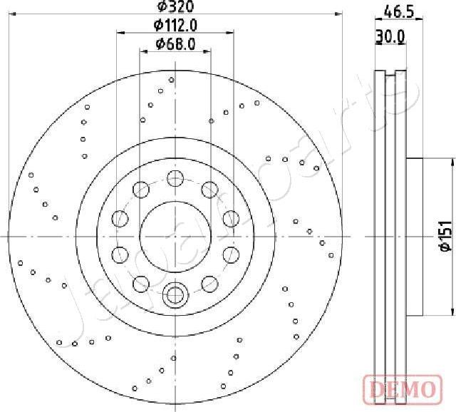 Japanparts DI-0913C - Bremžu diski adetalas.lv