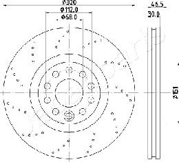 Japanparts DI-0913 - Bremžu diski adetalas.lv