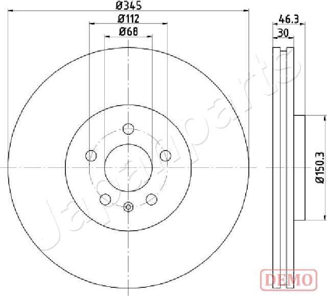 Japanparts DI-0912C - Bremžu diski adetalas.lv