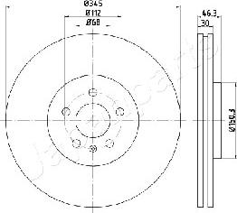 Japanparts DI-0912 - Bremžu diski adetalas.lv