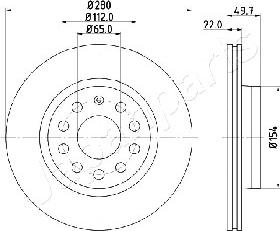 Japanparts DI-0934 - Bremžu diski adetalas.lv