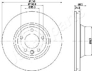 Japanparts DI-0931 - Bremžu diski adetalas.lv