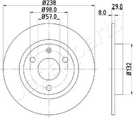 Japanparts DI-0639C - Bremžu diski adetalas.lv