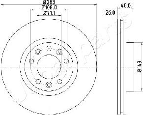 Japanparts DI-0634 - Bremžu diski adetalas.lv