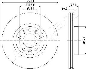 Japanparts DI-0638 - Bremžu diski adetalas.lv