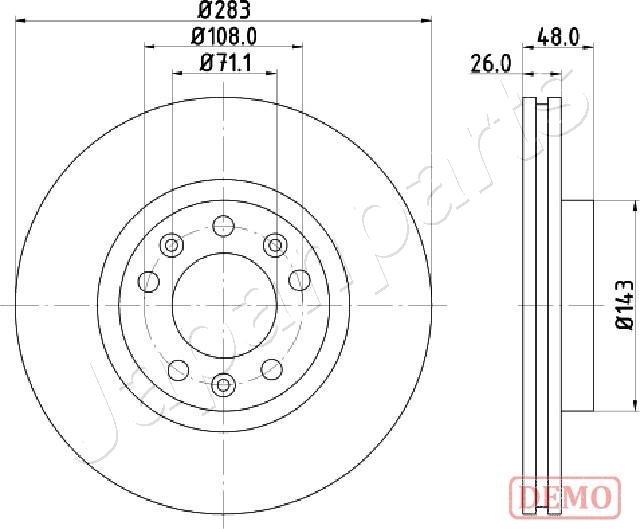 Japanparts DI-0633C - Bremžu diski adetalas.lv