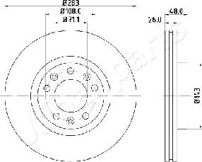 Japanparts DI-0633 - Bremžu diski adetalas.lv