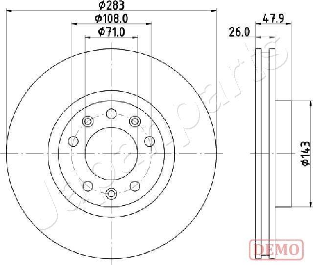 Japanparts DI-0637C - Bremžu diski adetalas.lv