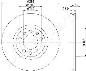 Japanparts DI-0637 - Bremžu diski adetalas.lv