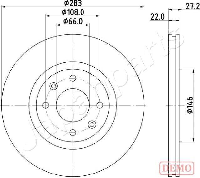 Japanparts DI-0626C - Bremžu diski adetalas.lv