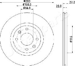 Japanparts DI-0626 - Bremžu diski adetalas.lv