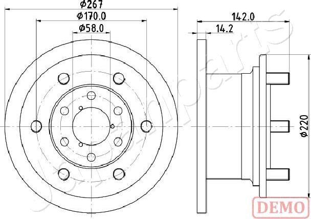 Japanparts DI-0254C - Bremžu diski adetalas.lv