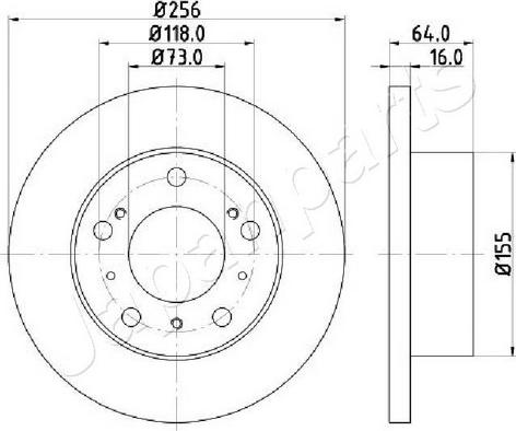 Japanparts DI-0267C - Bremžu diski adetalas.lv