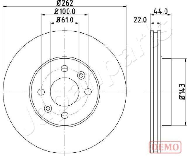 Japanparts DI-0709C - Bremžu diski adetalas.lv