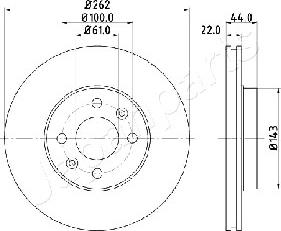 Japanparts DI-0709 - Bremžu diski adetalas.lv