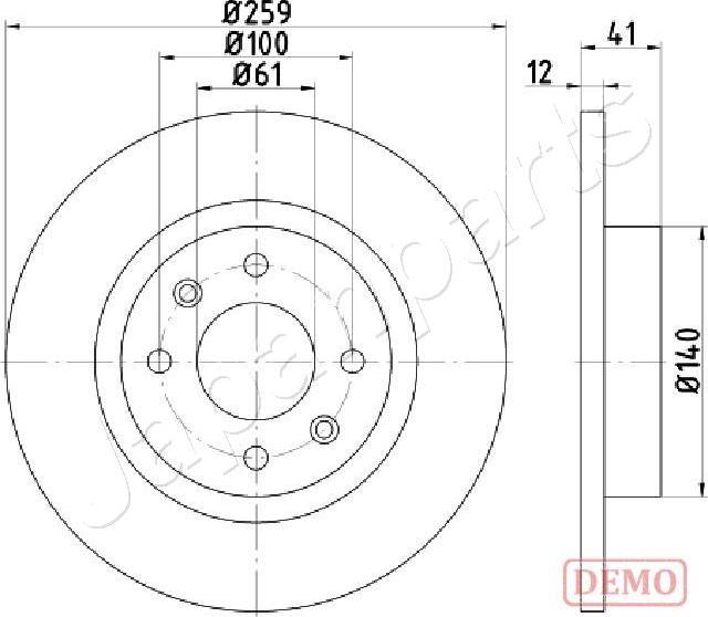 Japanparts DI-0719C - Bremžu diski adetalas.lv