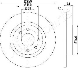 Japanparts DI-0719 - Bremžu diski adetalas.lv